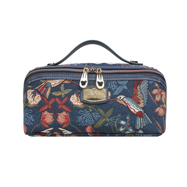 Blue Humming Bird Tapestry Handbag Purse
