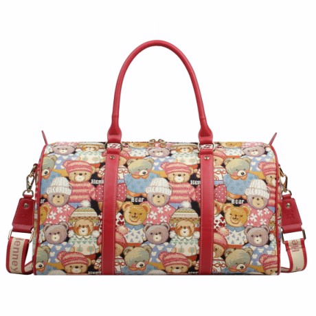 Cute Bear Weekender/Travel Bag with Shoulder Strap - H-164