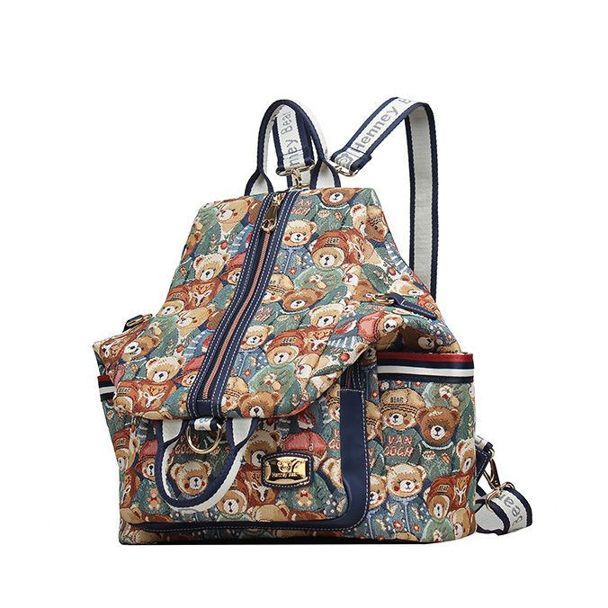 GREEN BEAR BACKPACK HENNEY BEAR - H-1210