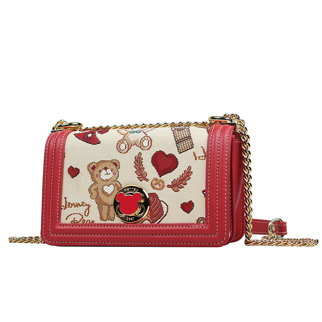 Henney Bear Big Ben Chain Shoulder Bag H-1149