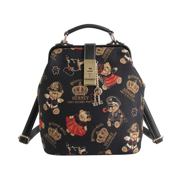 Henney Bear Crown Bear Tapestry Backpack