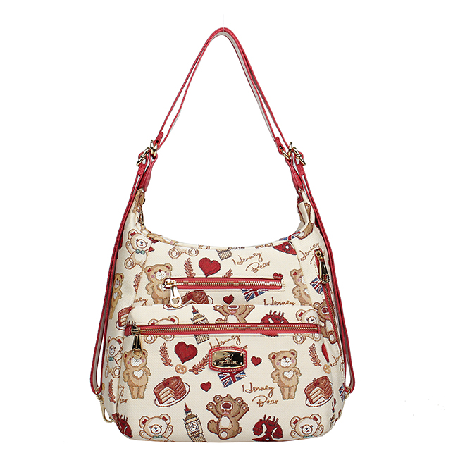 Henney Bear Big Ben Multi-Pocket Shoulder Bag H-1166