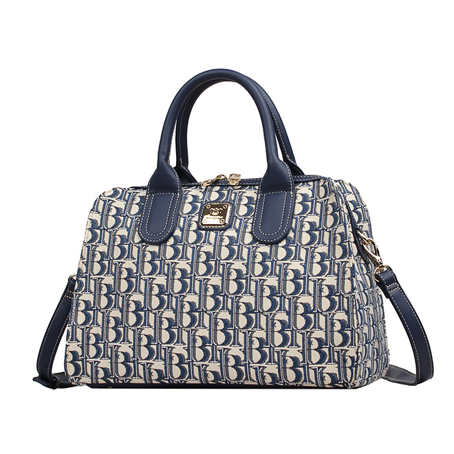 Henney Bear Blue Bear Boston Handbag H-1157