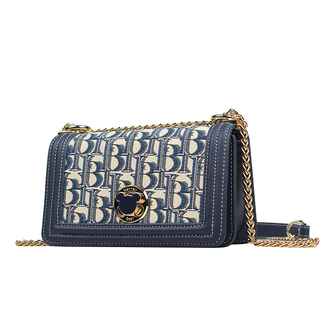 Henney Bear Blue Bear Chain Shoulder Bag H-1149
