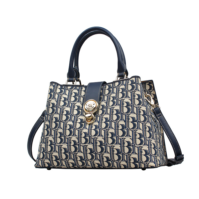 Henney Bear Blue Bear Structured Handbag H-1128