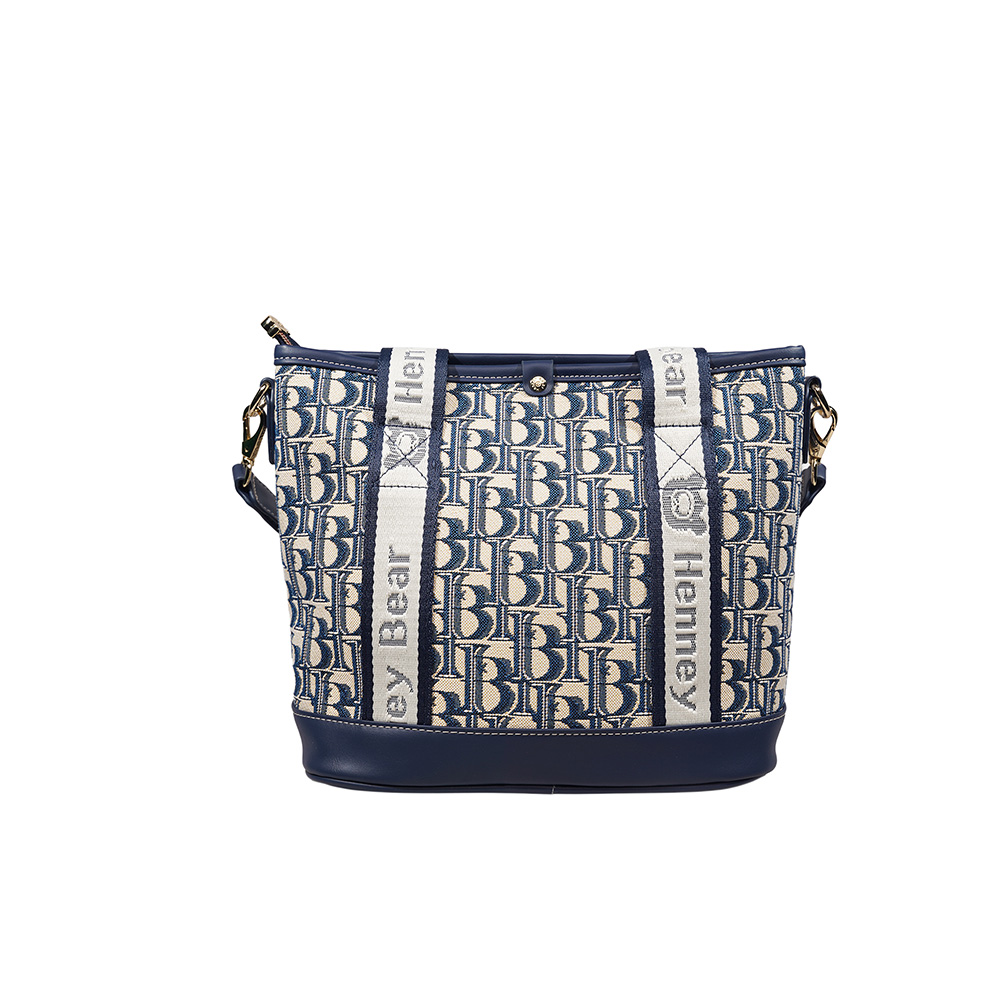 Henney Bear Blue Bear Tote Bag with Adjustable Strap H-1140