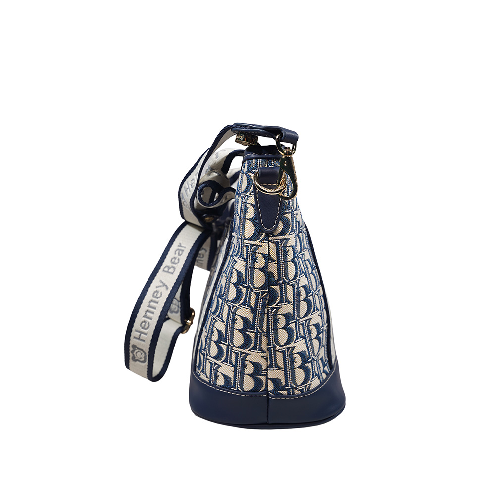 Henney Bear Blue Bear Tote Bag with Adjustable Strap H-1140