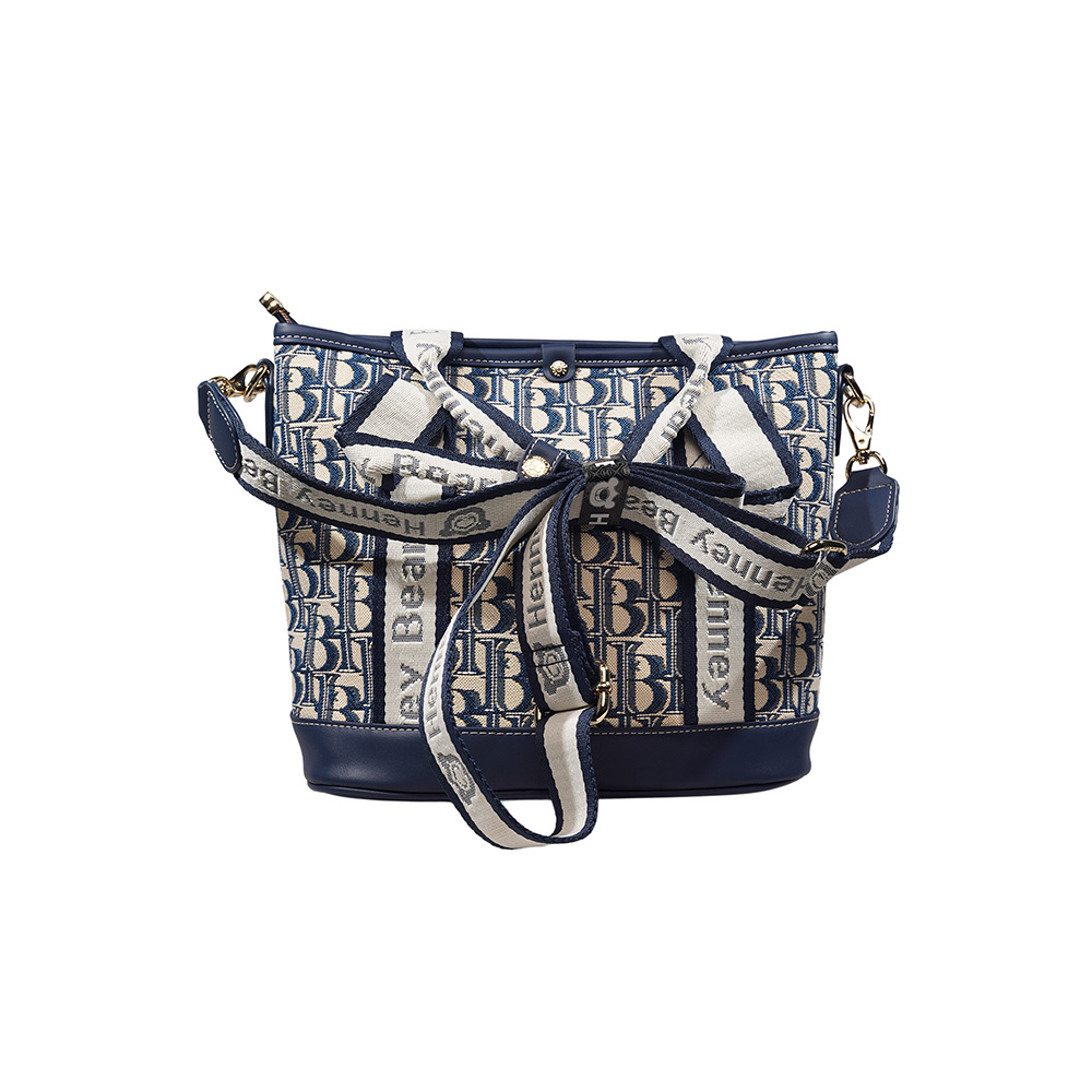 Henney Bear Blue Bear Tote Bag with Adjustable Strap H-1140
