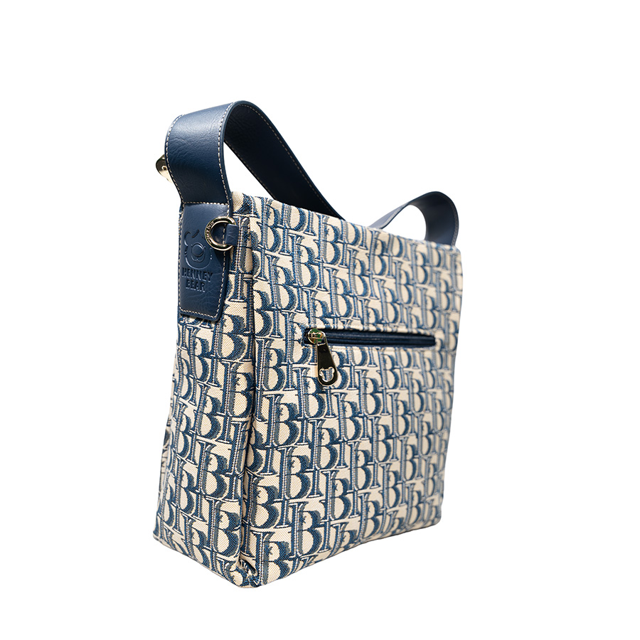 Henney Bear Blue Bear Women's Signature Hand Bag H-1011