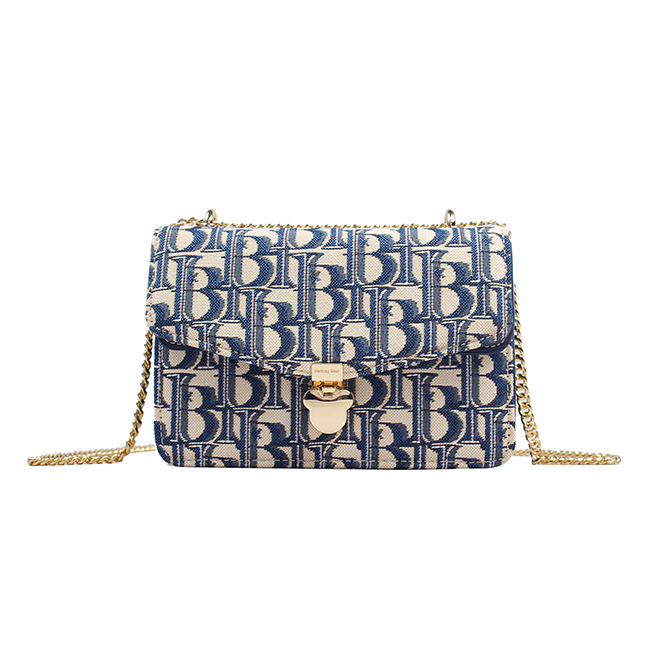 Henney Bear Blue Chain Crossbody Bag