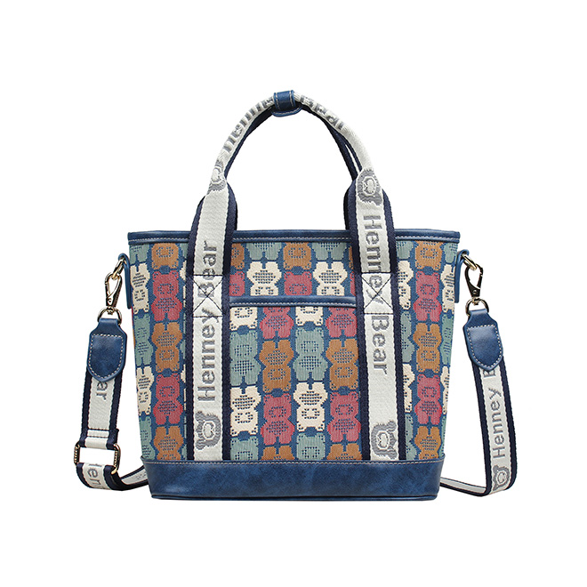 Henney Bear Brick Bear Tote Bag with Adjustable Strap H-1140