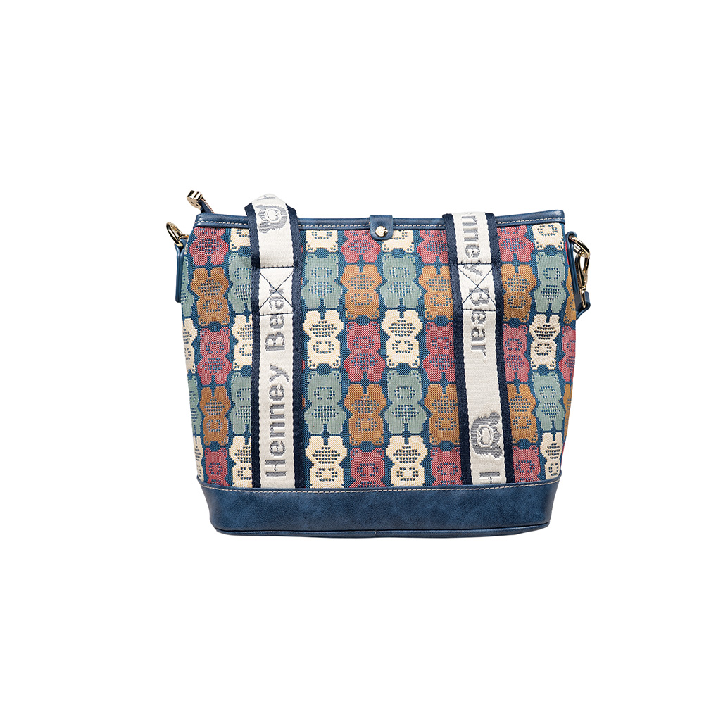 Henney Bear Brick Bear Tote Bag with Adjustable Strap H-1140