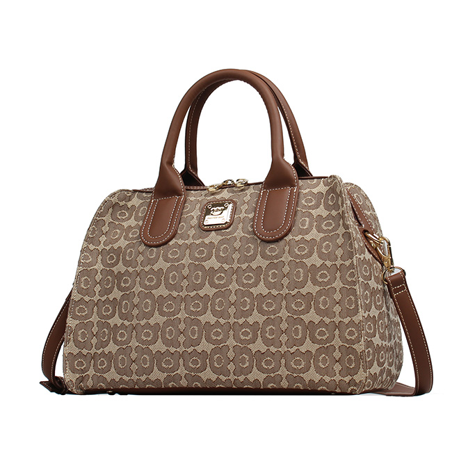 Henney Bear Brown Bear Boston Handbag H-1157