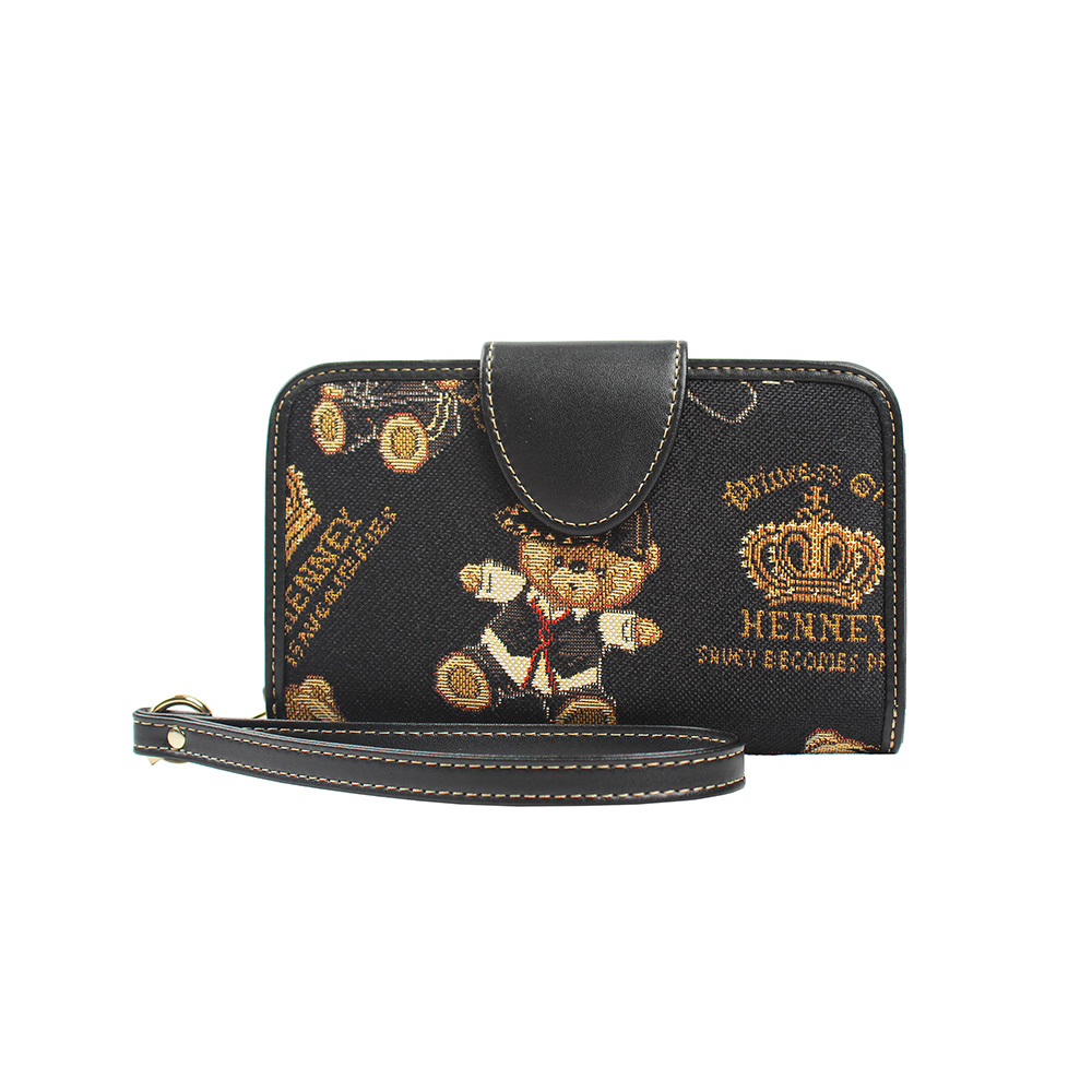 Henney Bear Corwn Bear Premium Wristlet Wallet HW-118