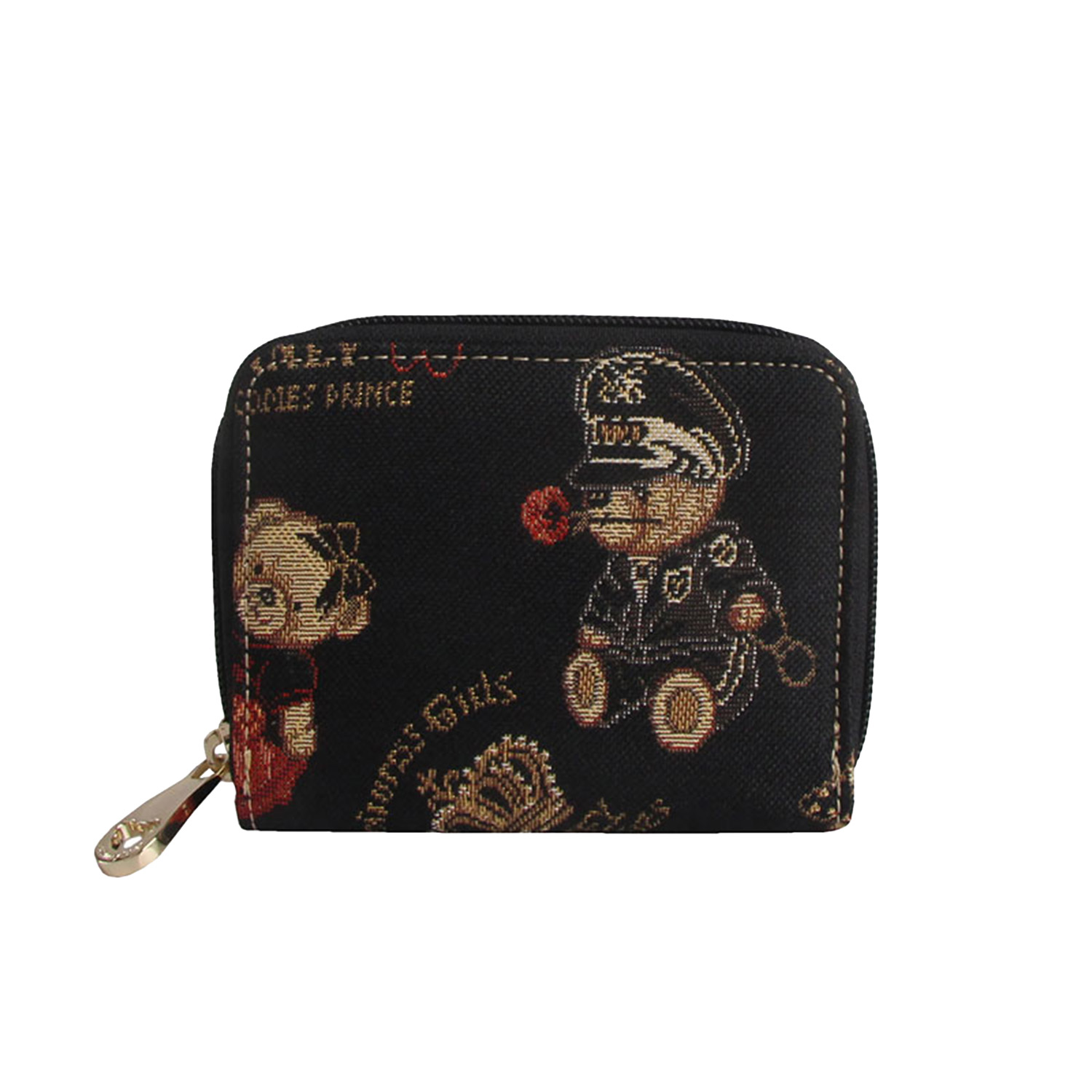 Henney Bear Crown Bear Compact Zippered Wallet HW-049