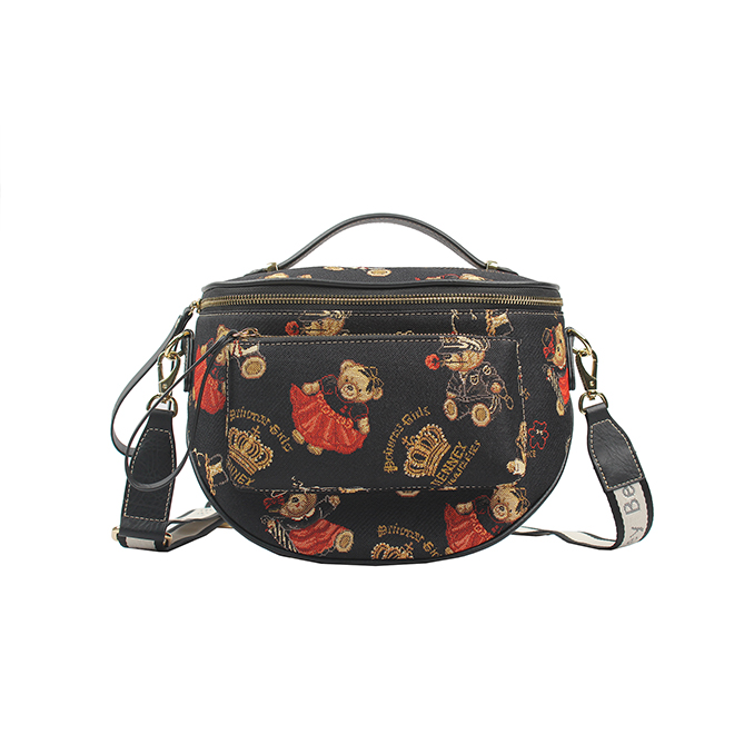 Henney Bear Crown Bear Crossbody Bag H-965