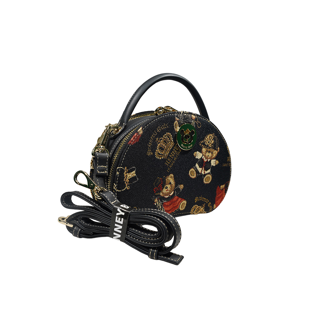 Henney Bear Crown Bear Round Handbag H-1126