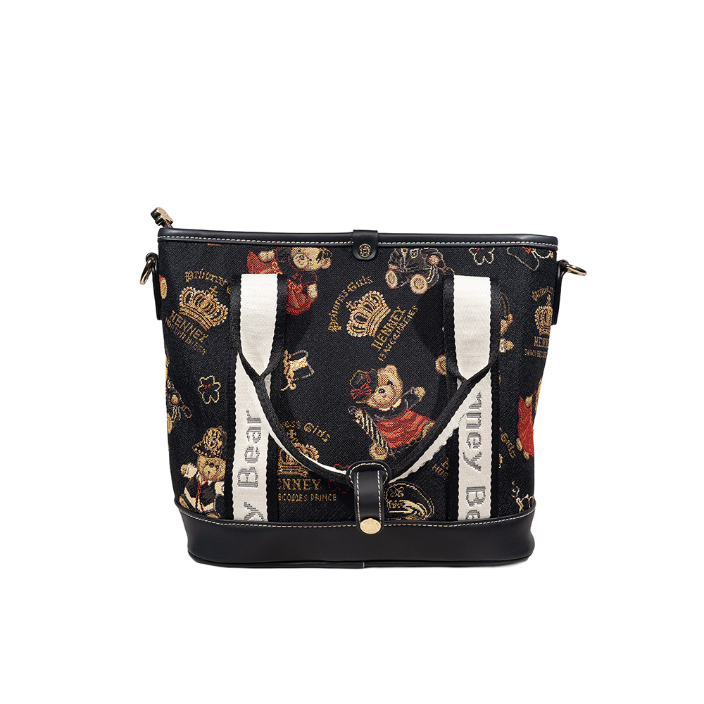 Henney Bear Crown Bear Tote Bag with Adjustable Strap H-1140