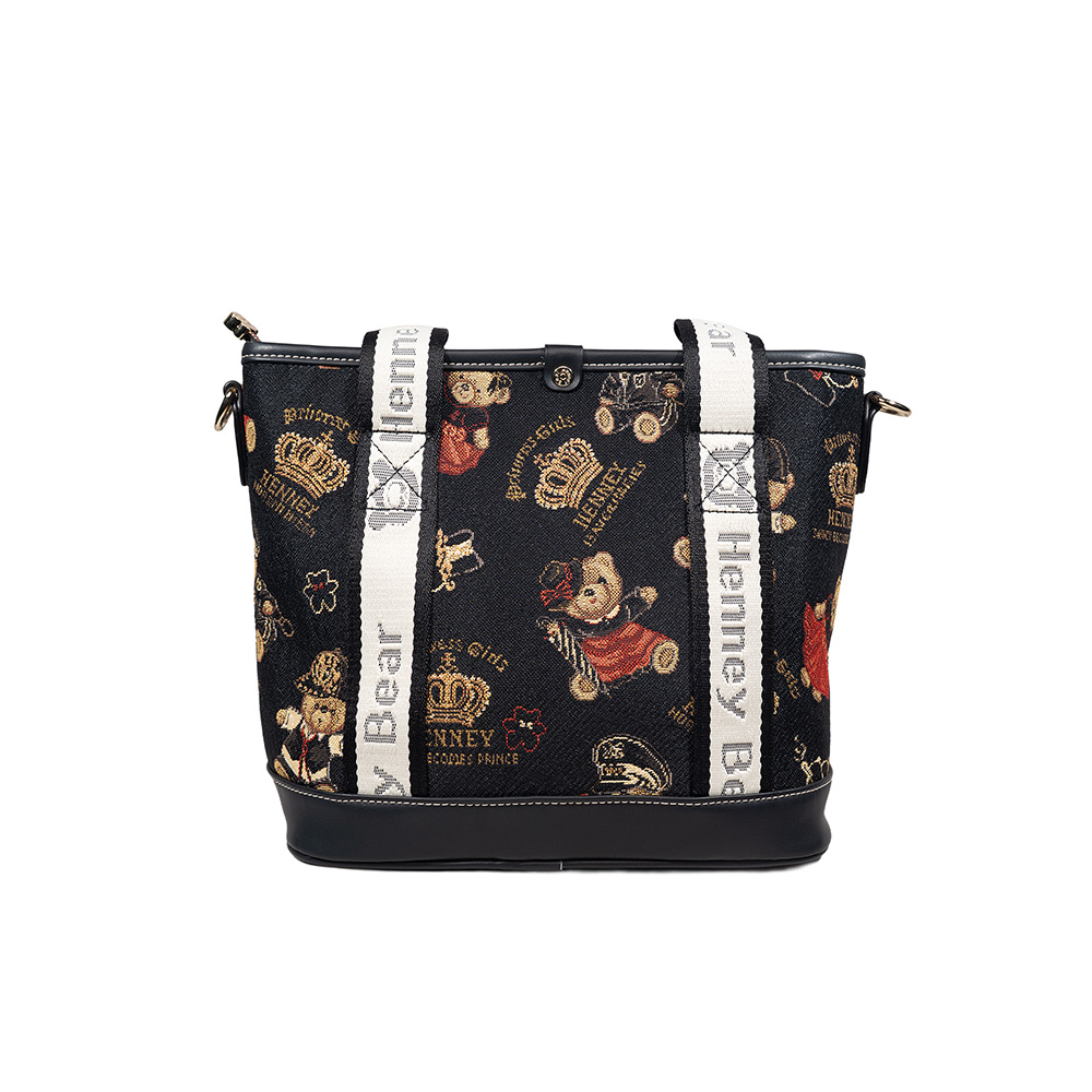 Henney Bear Crown Bear Tote Bag with Adjustable Strap H-1140