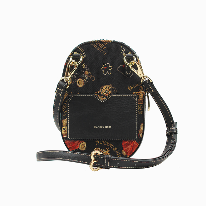 Henney Bear Crown Bear Women’s Mini Crossbody Bag with Cap-Inspired Shape H-975