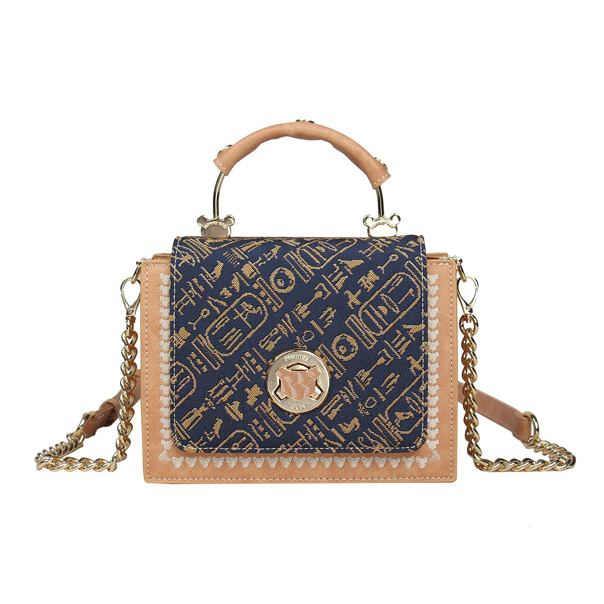Henney Bear Cuneiform Tapestry Shoulder Bag