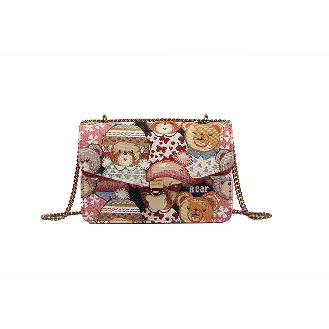 Henney Bear Cute Bear Chain Crossbody Bag