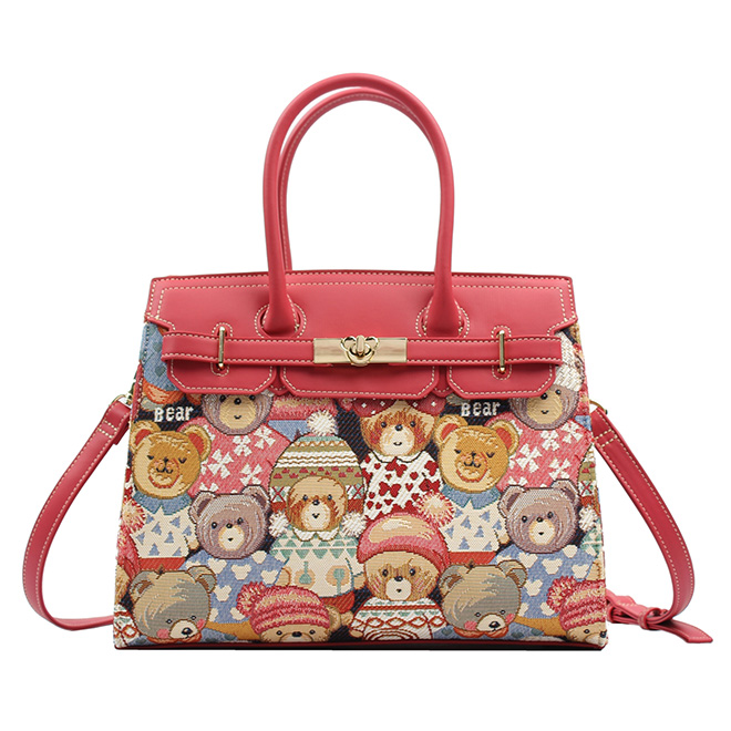 Henney Bear Cute Bear Classic Tote Handbag H-977