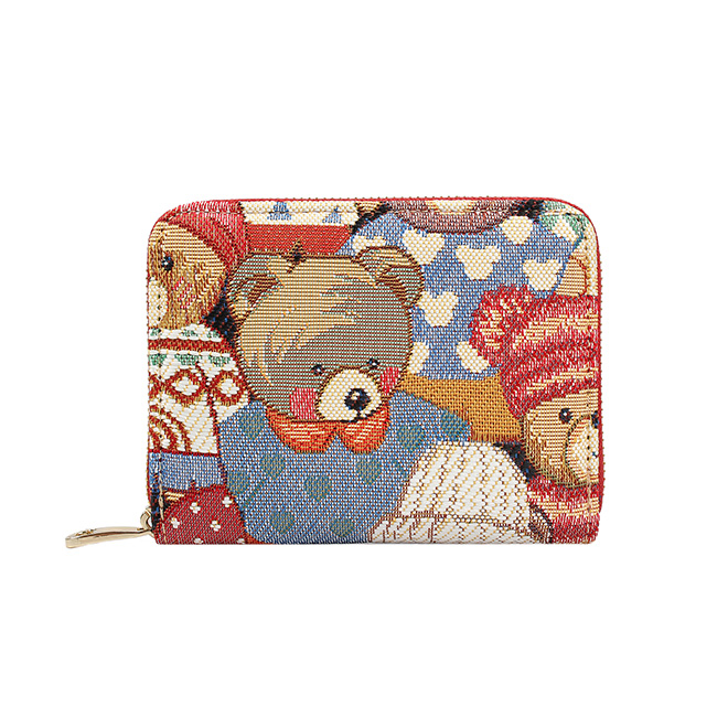 Henney Bear Cute Bear Classic Zip-Around Wallet HW-049