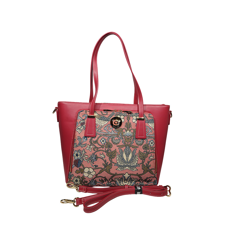 Henney Bear Cute Bear Designer Tote Bag with Zip Closure H-1002