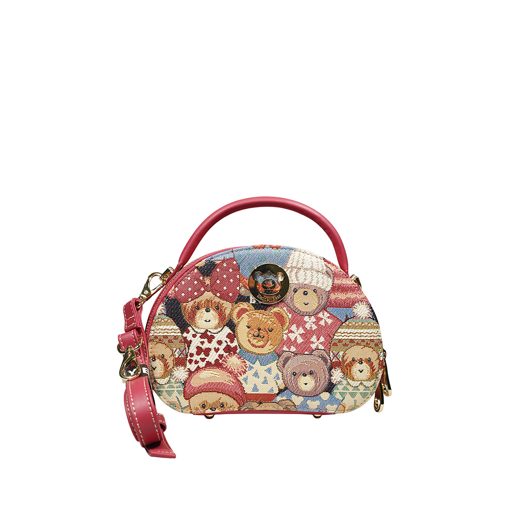 Henney Bear Cute Bear Round Handbag H-1126