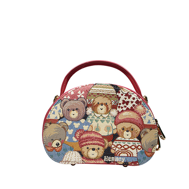 Henney Bear Cute Bear Round Handbag H-1126