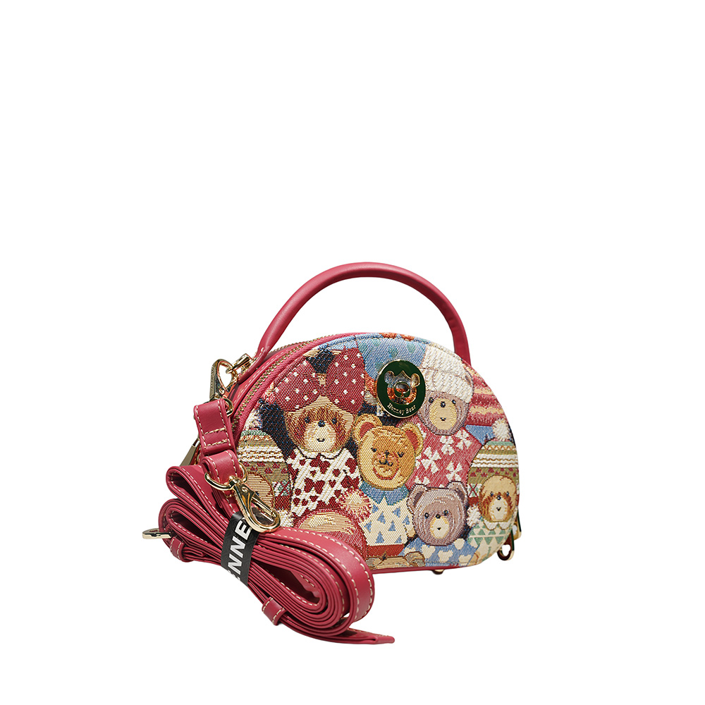 Henney Bear Cute Bear Round Handbag H-1126
