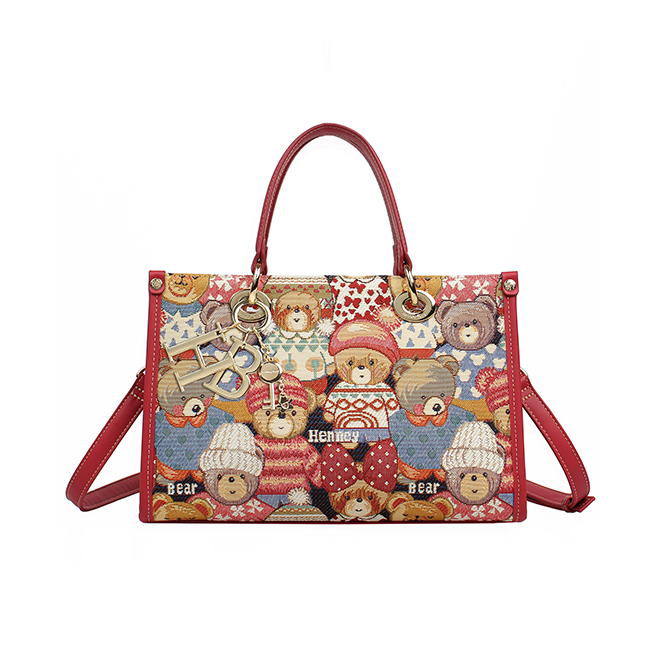 Henney Bear Cute Tote Handbag H-1127
