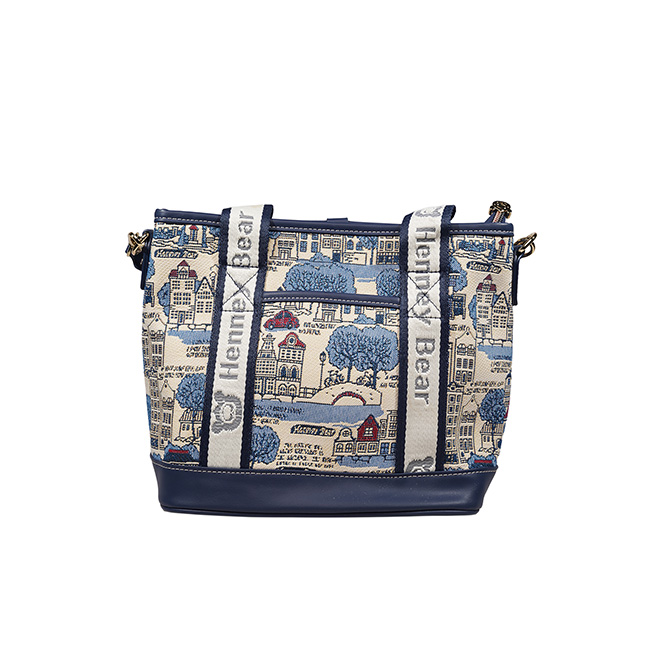 Henney Bear Euro City Tote Bag with Adjustable Strap H-1140