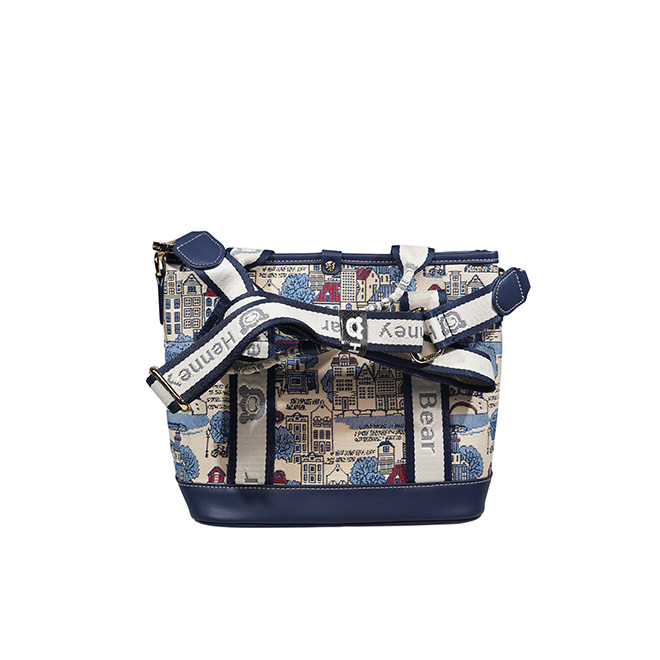 Henney Bear Euro City Tote Bag with Adjustable Strap H-1140