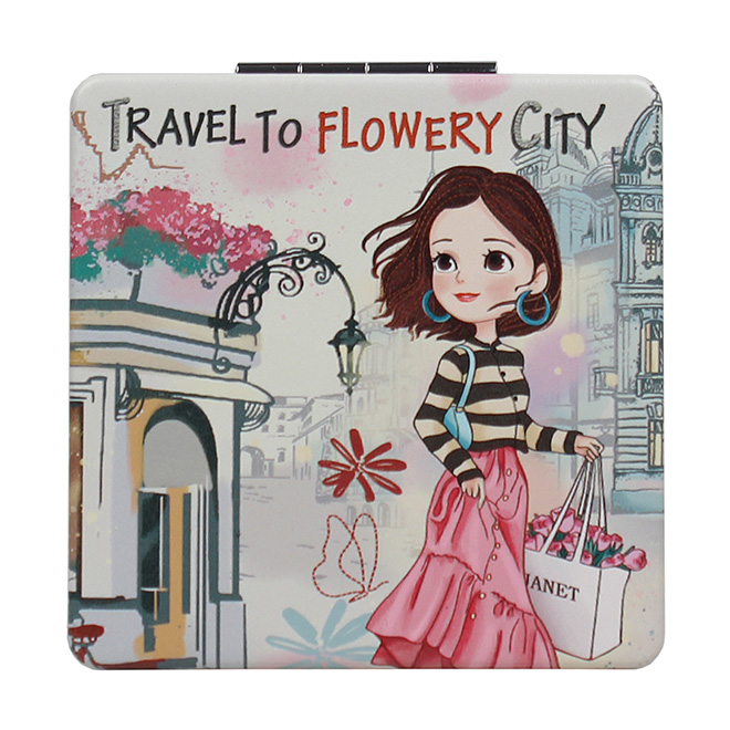 Henney Bear Flower City Women’s Compact Mirror JR-002