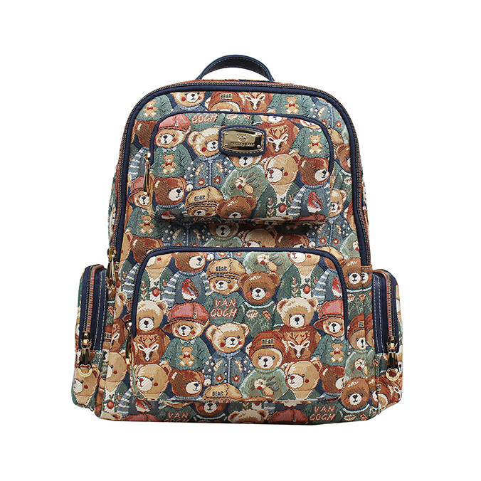 Henney Bear H-1201 GREEN BEAR BLUE Backpack