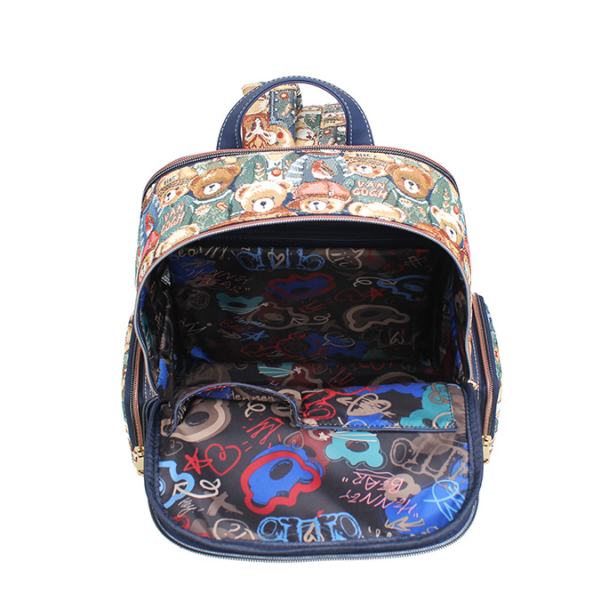 Henney Bear H-1201 GREEN BEAR BLUE Backpack