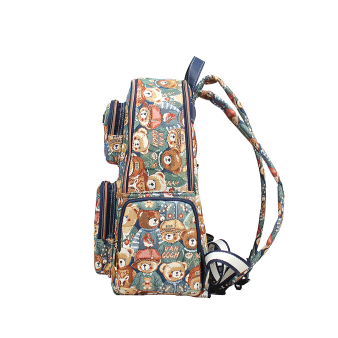 Henney Bear H-1201 GREEN BEAR BLUE Backpack