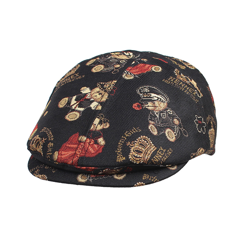 Henney Bear Landon Crown Bear Flat Cap HM-033