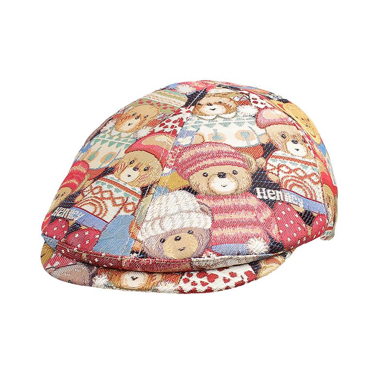 Henney Bear Landon Cute Bear Flat Cap HM-033