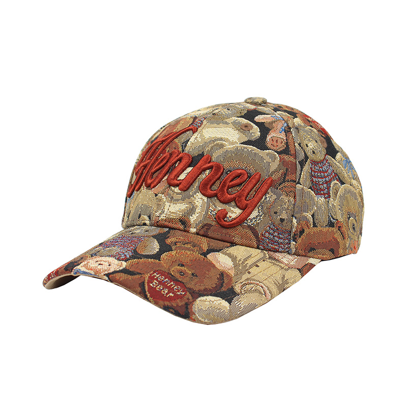 Henney Bear Landon Teddy Bear Embroidered Cap HM-001