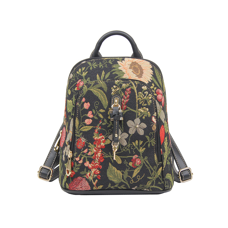 Henney Bear London Black Morning Garden Backpack H-118