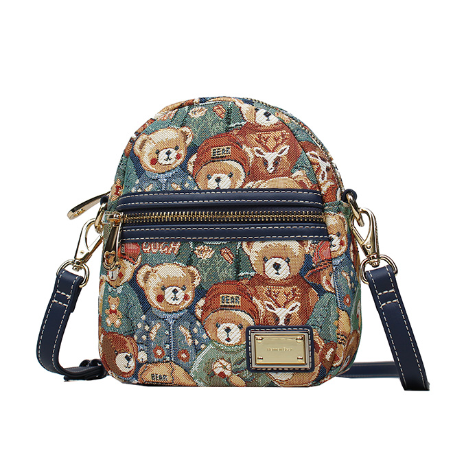 Henney Bear London Green Bear Small Crossbody Bag H-1186