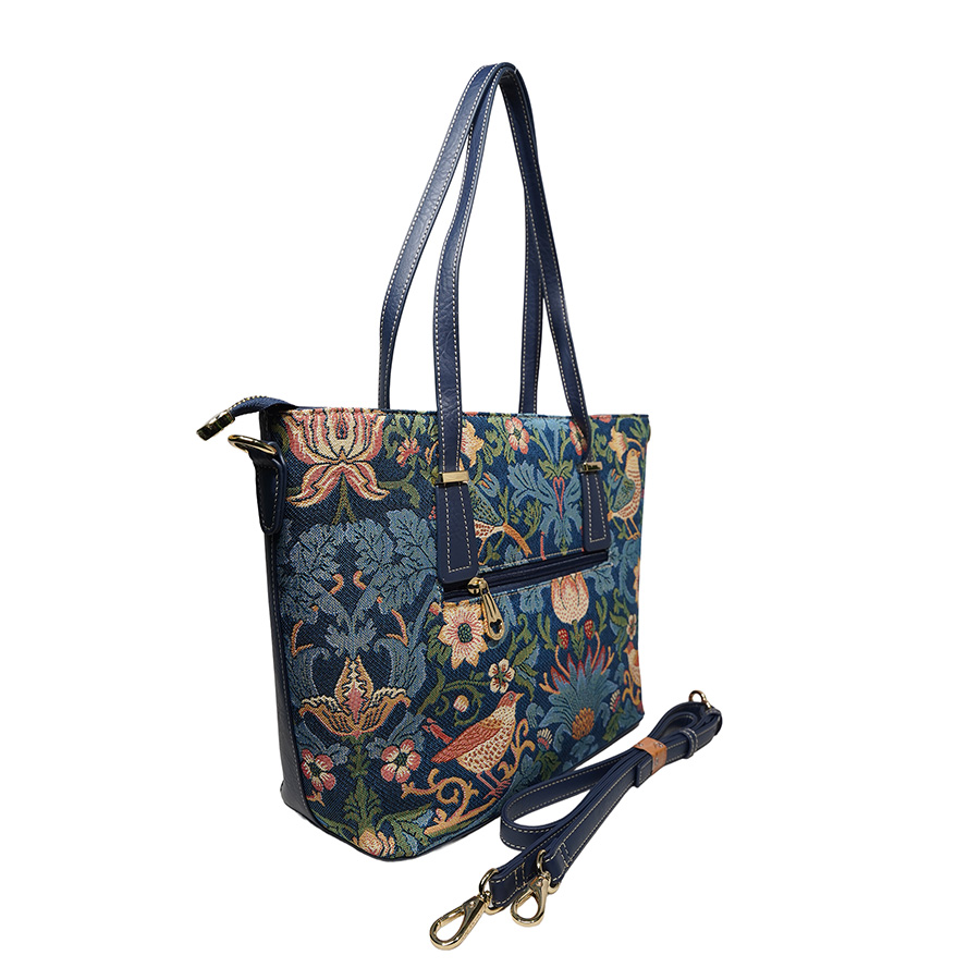 Henney Bear Parrot Song Bear Designer Tote Bag with Zip Closure H-1002