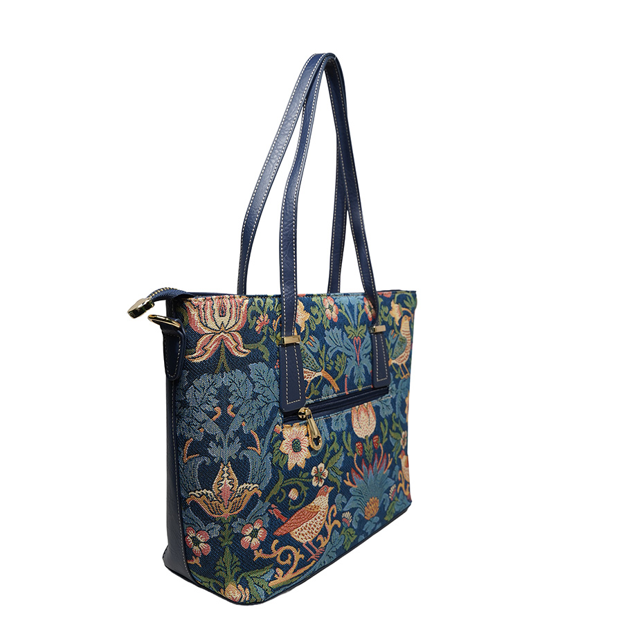 Henney Bear Parrot Song Bear Designer Tote Bag with Zip Closure H-1002