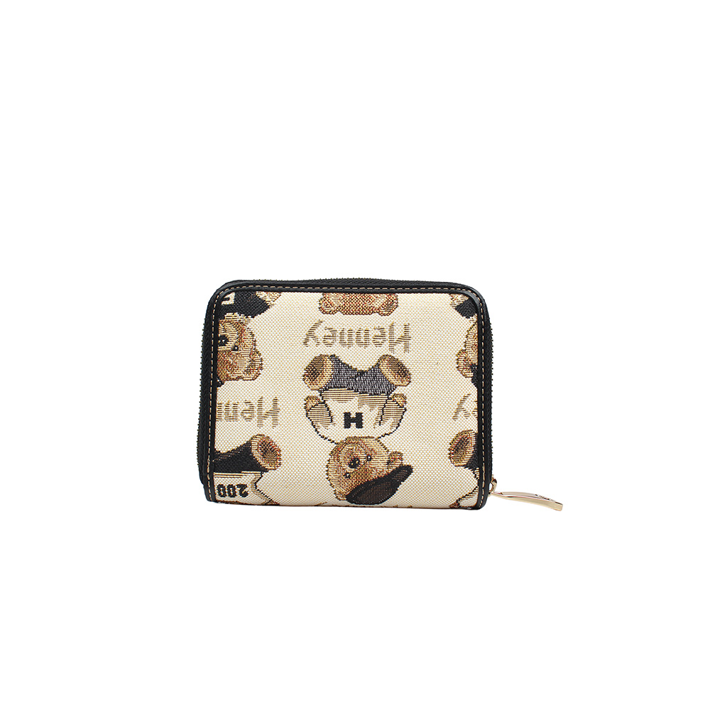 Henney Bear Password Bear Compact Dual-Closure Wallet HW-100