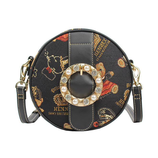 Henney Bear Round Crown Bear Crossbody Bag H-466