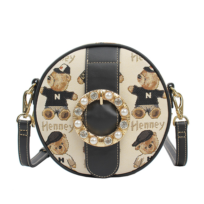 Henney Bear Round Henney Passward Crossbody Bag H-466