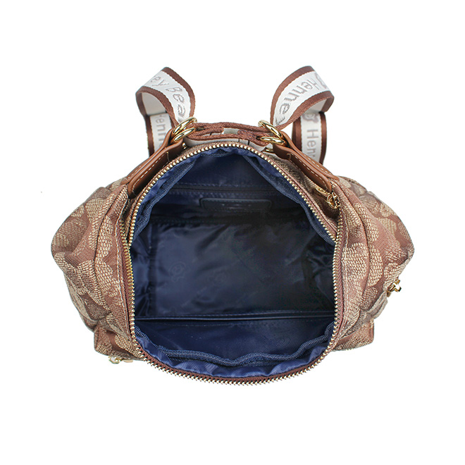 Henney Bear Shadow Bear Brown Multi-Pocket Shoulder Bag H-1166